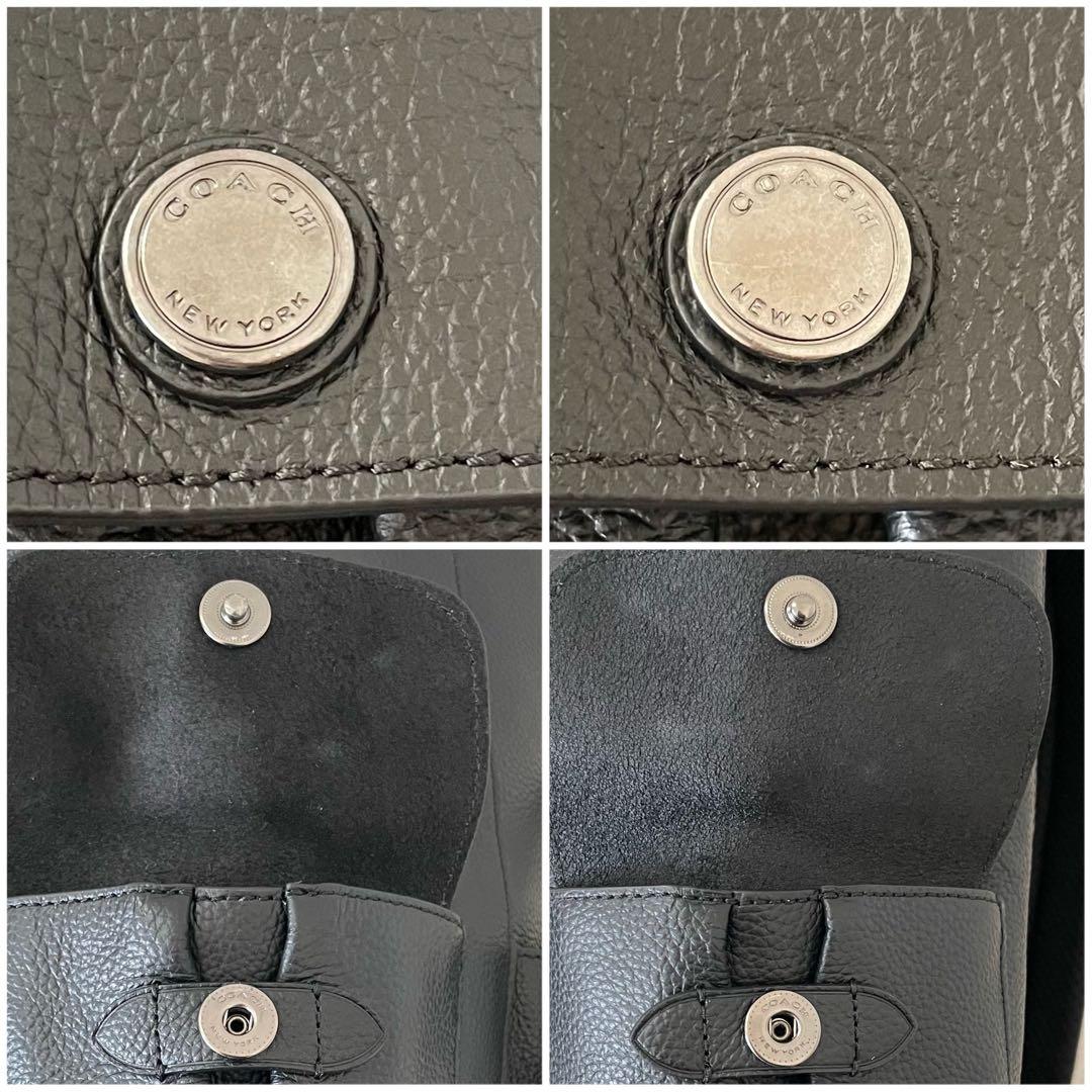 tomo【未使用】COACH リュック オールレザー 黒 ビジネスリュック