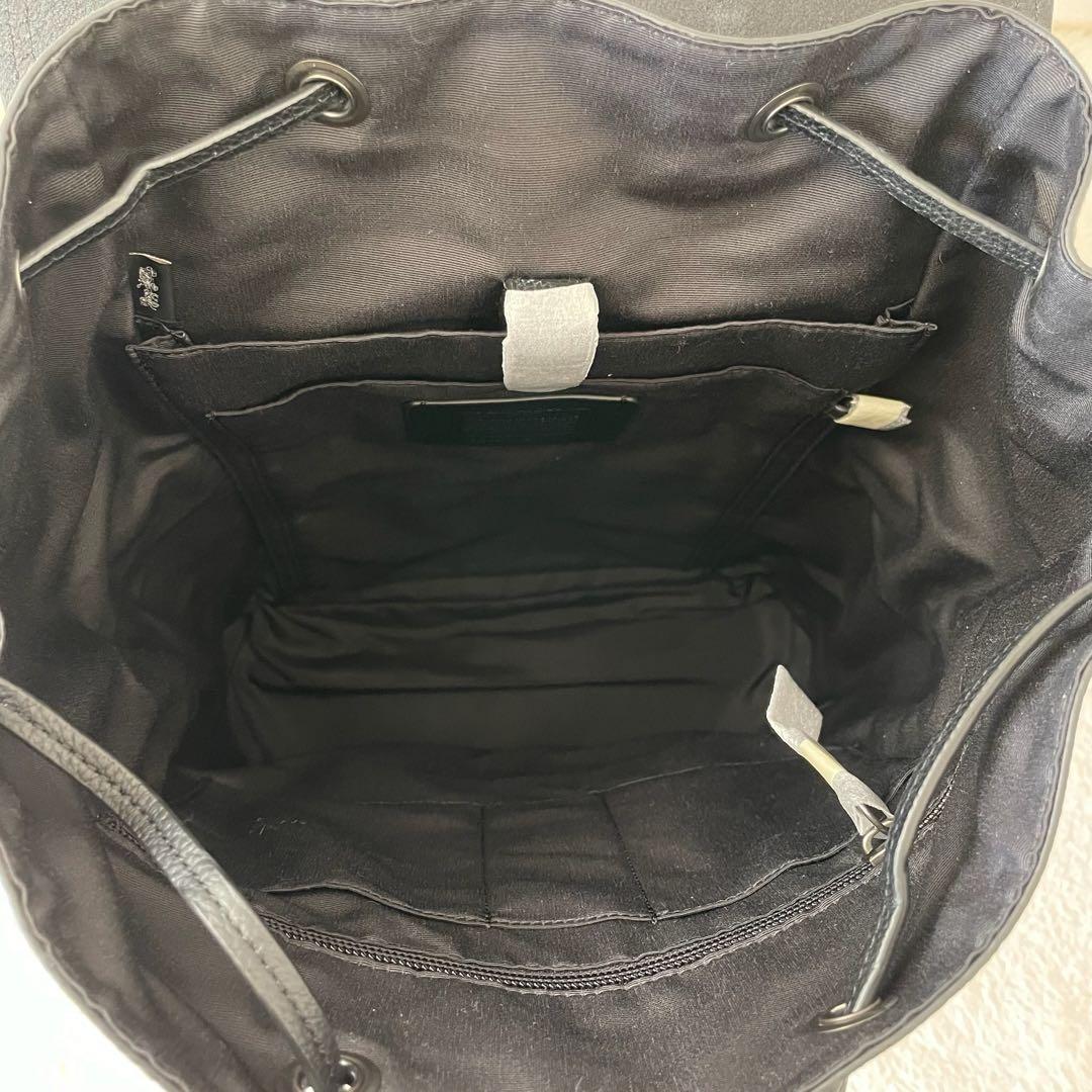 tomo【未使用】COACH リュック オールレザー 黒 ビジネスリュック