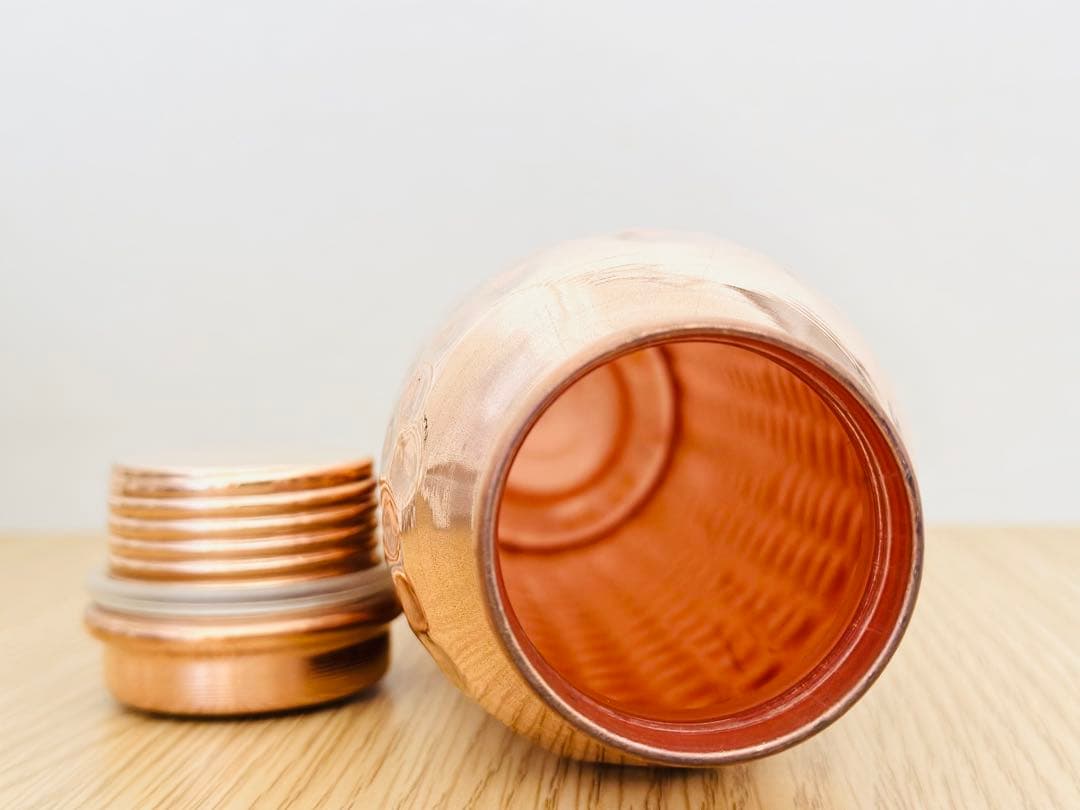 新品　銅製ハンマード水筒 750ml 2本セット