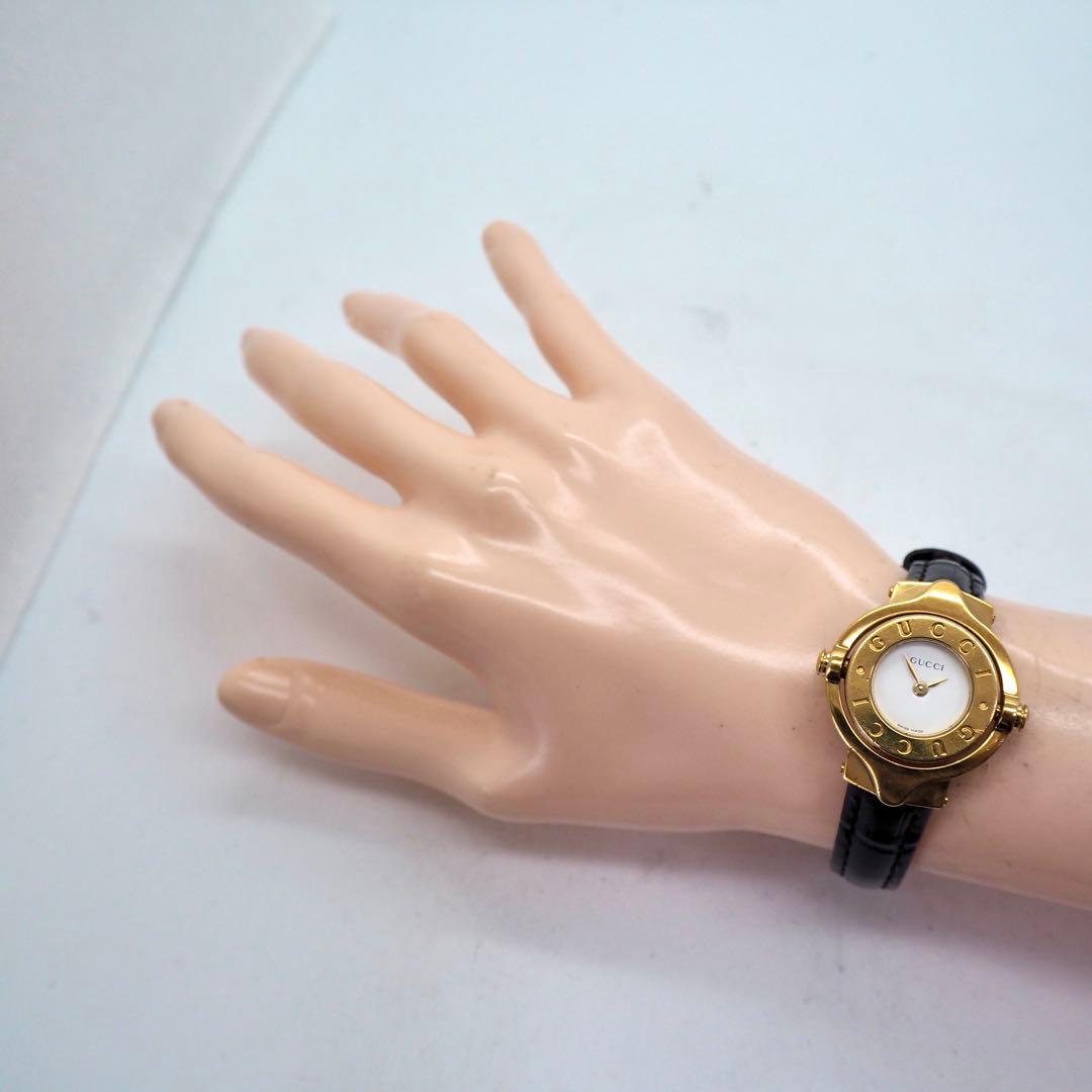 369 稼働 GUCCI レディース 時計 リバーシブル ゴールド　6600L