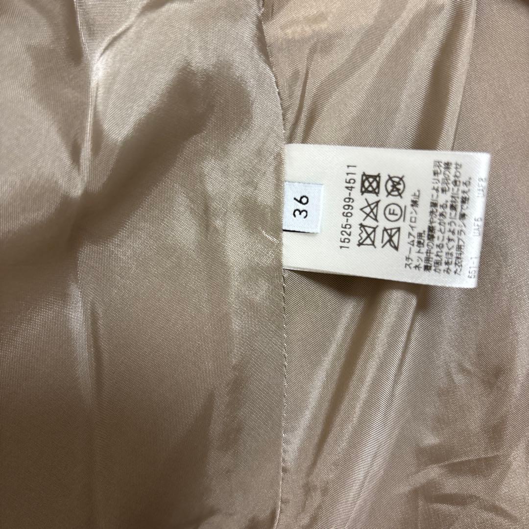 ユナイテッドアローズ　ボア マントコート　ベージュ　36