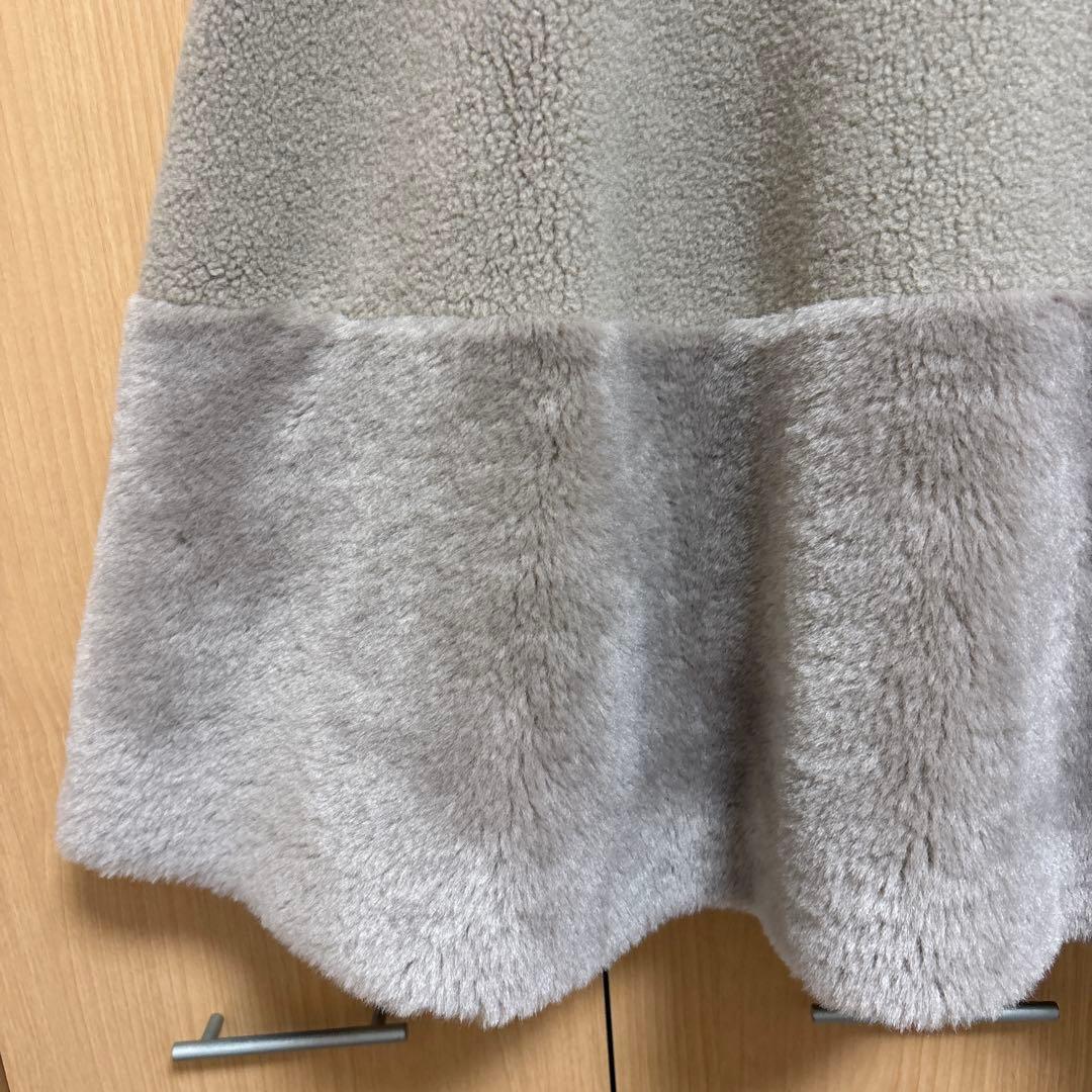 ユナイテッドアローズ　ボア マントコート　ベージュ　36