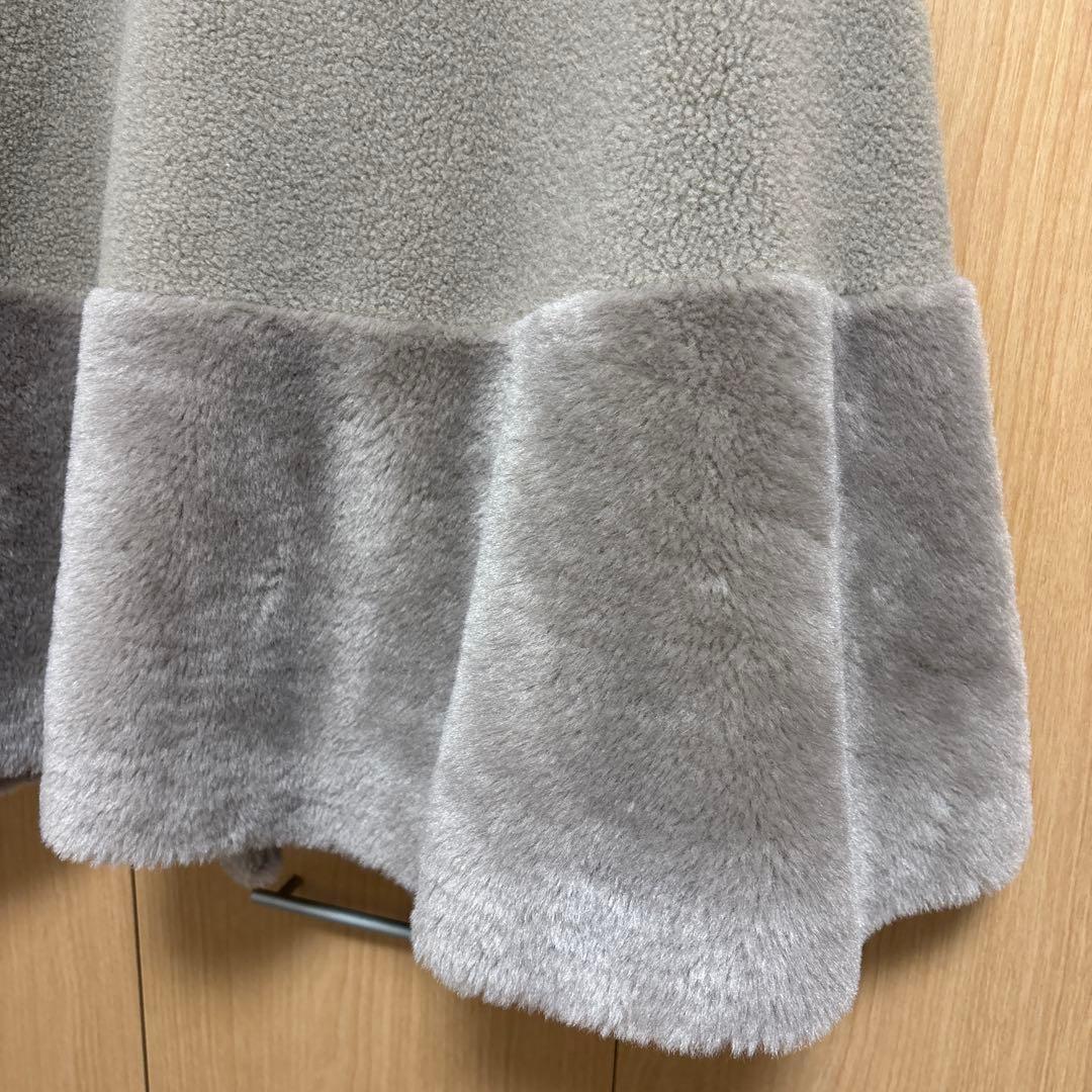 ユナイテッドアローズ　ボア マントコート　ベージュ　36