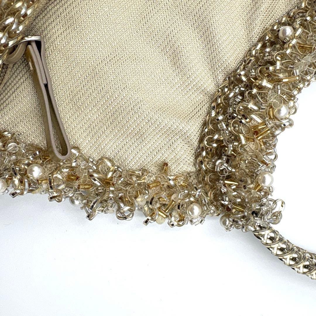 アンテプリマ ワイヤーバッグ ペルラグリッター 3way シャンパンゴールド