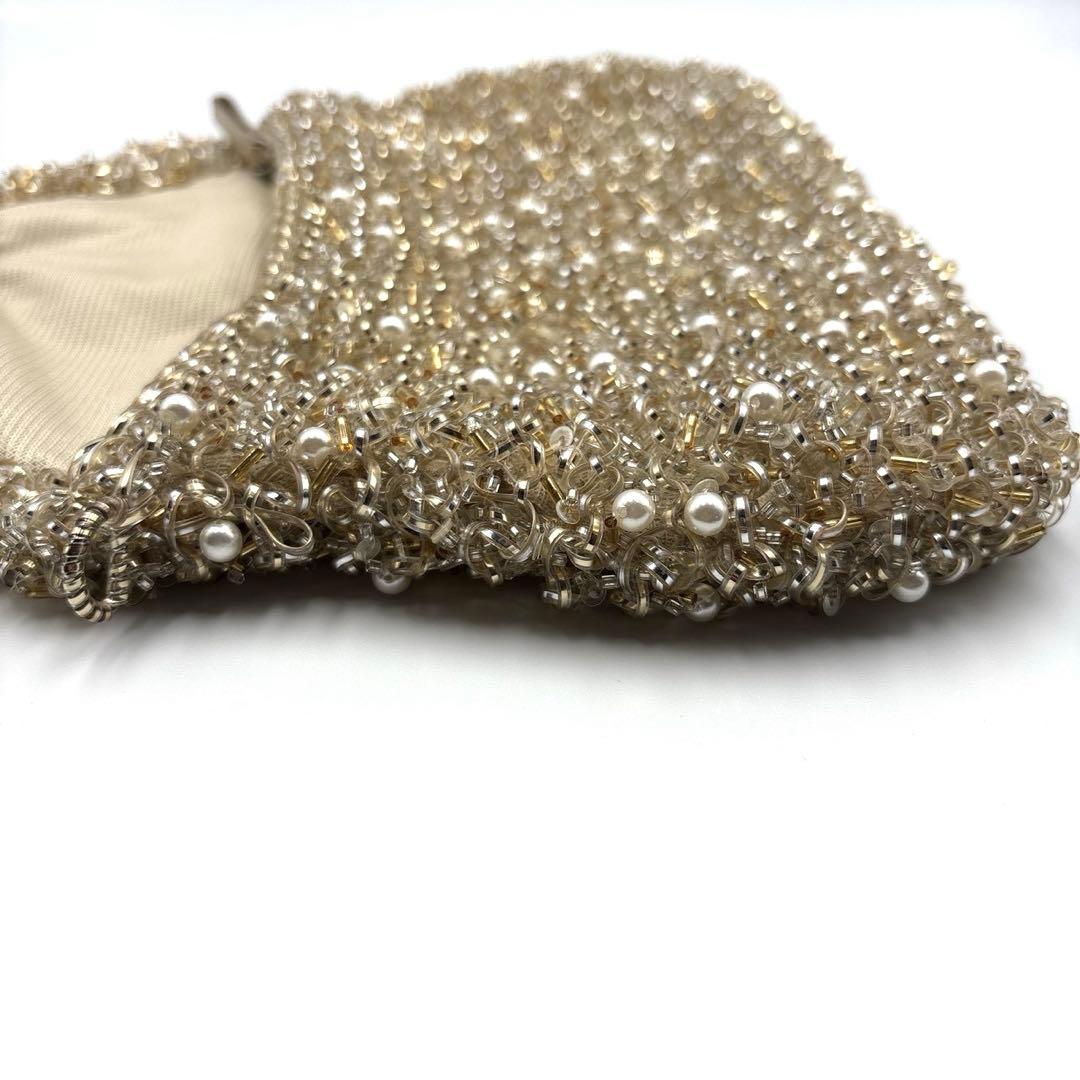 アンテプリマ ワイヤーバッグ ペルラグリッター 3way シャンパンゴールド