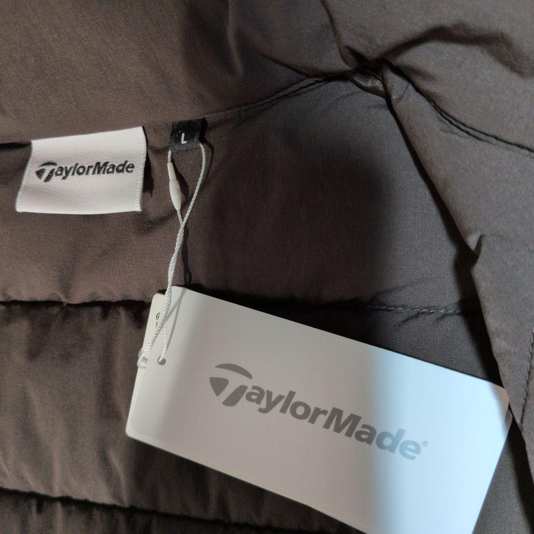 テーラーメイド：レディース：Lサイズ：ジップアップ中綿ベスト：チャコール/黒