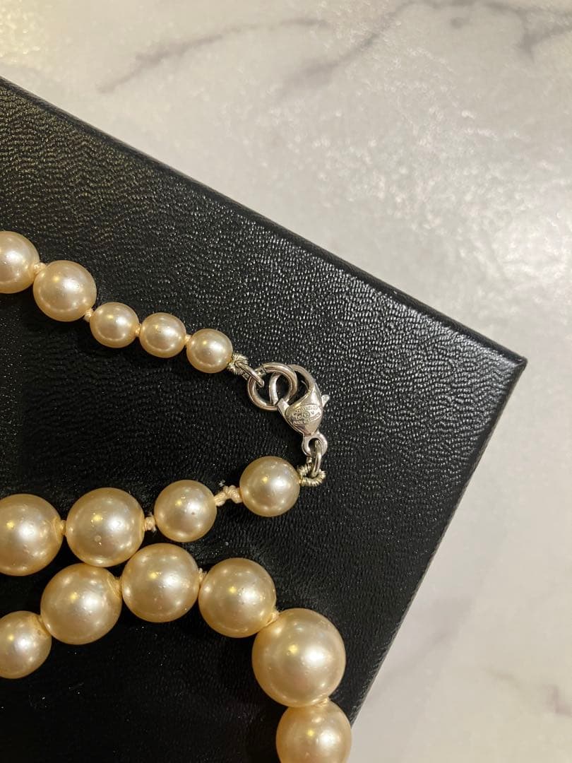 シャネル　ココマーク　パールネックレス　ロングネックレス　シャネル