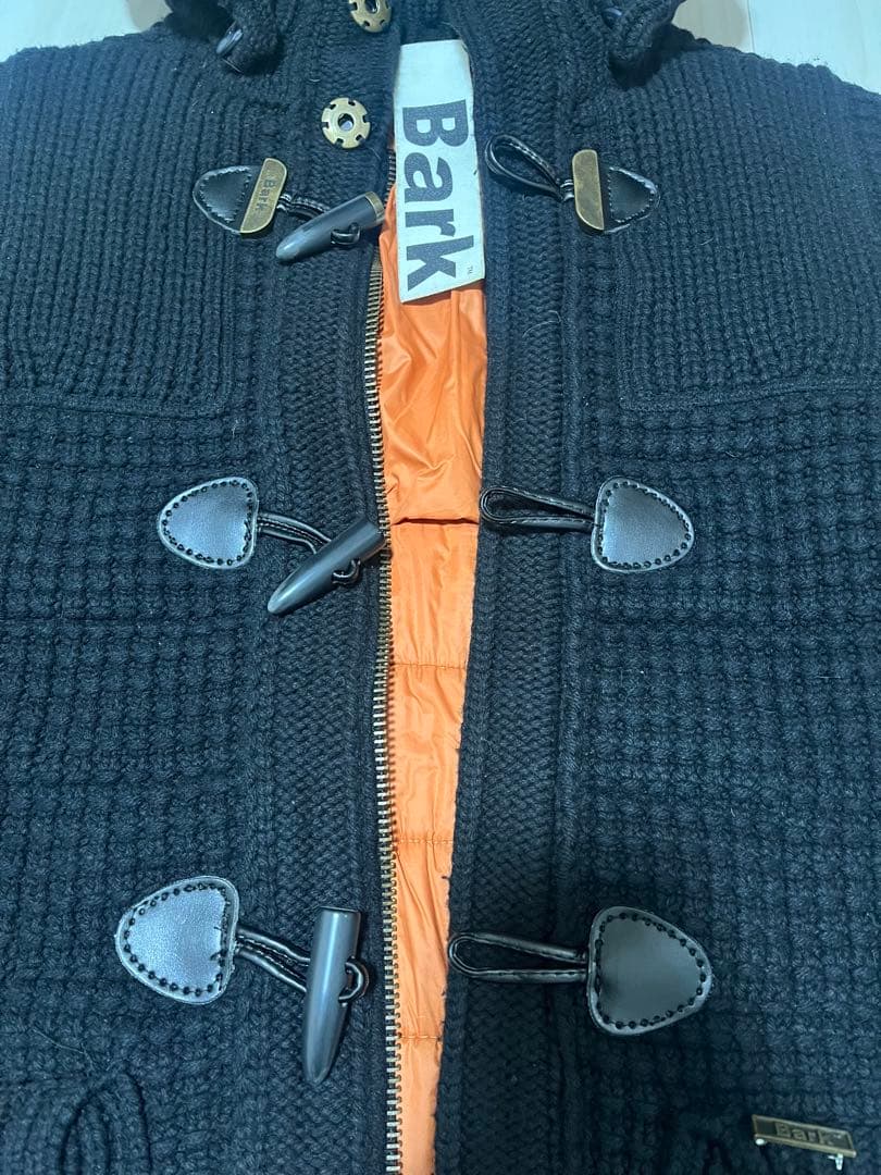 Bark ニットダッフルコート 黒