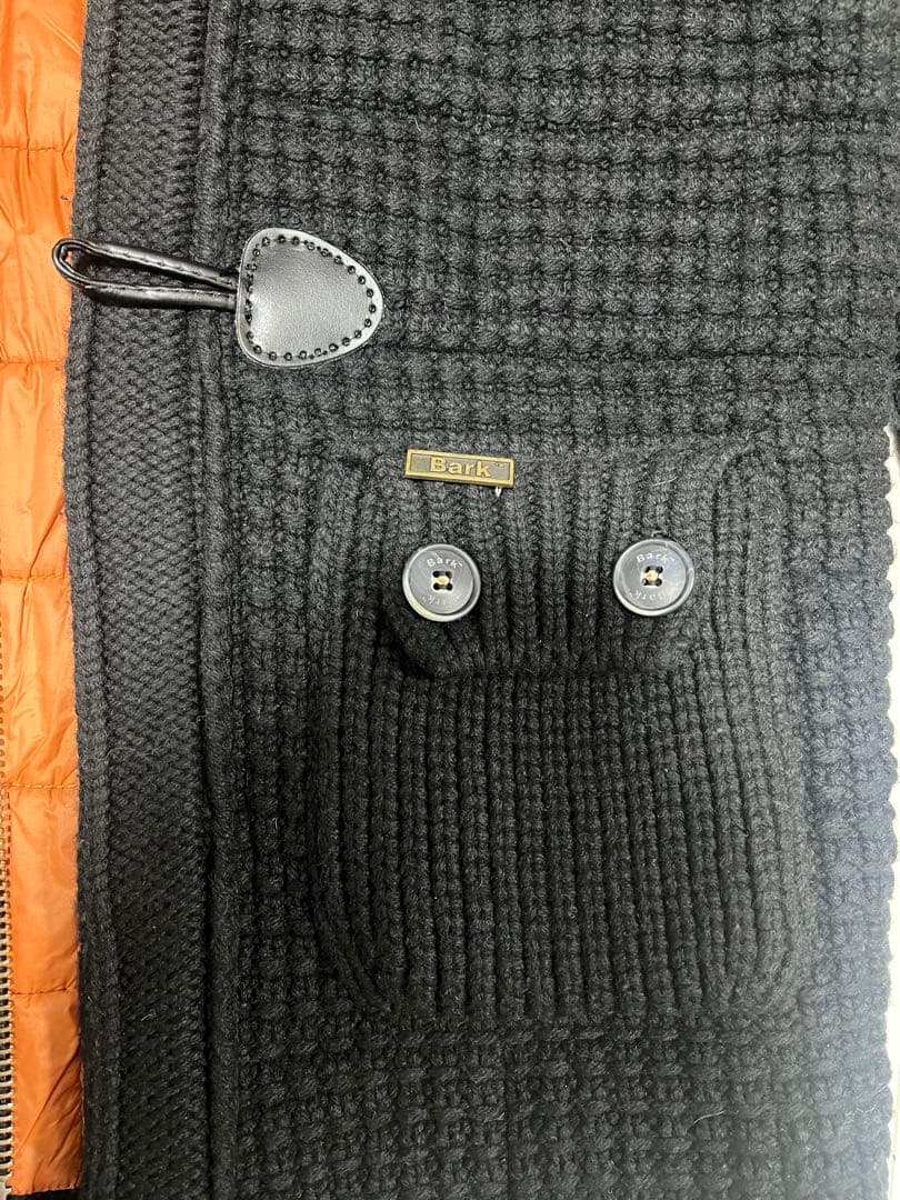 Bark ニットダッフルコート 黒