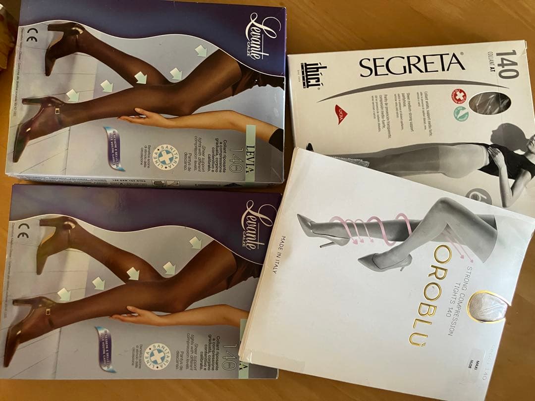 140デニール 弾性ストッキング 着圧ストッキング 18枚