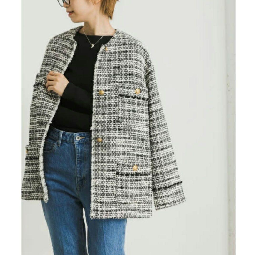 美品　アーバンリサーチ　GIOLICA　ツイードジャケット　　36　金ボタン