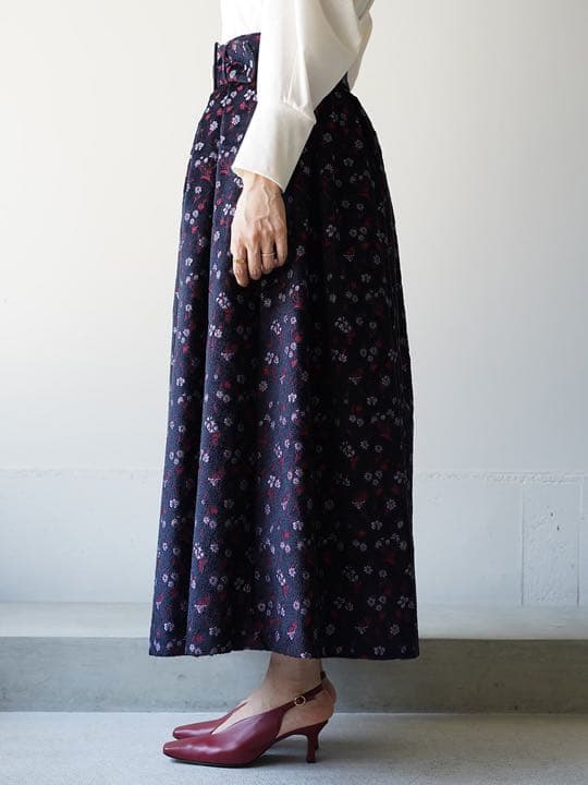 スカート Mame FloralJacquardFlaredSkirt