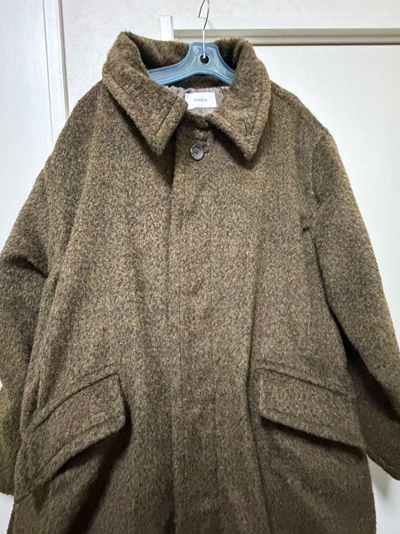 ウールブレンドシャギーコートsoerte