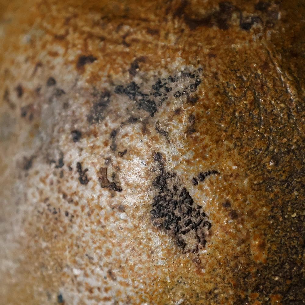 T　備前焼人間国宝　伊勢崎 淳 作　花瓶　陶器　陶芸品　銘有