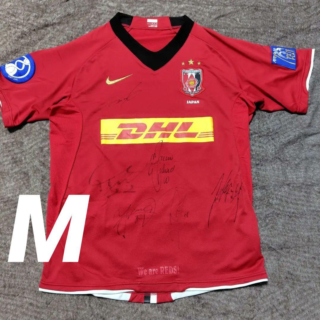 【NIKE】浦和レッズ ユニフォーム 2007 ACL 所属選手サイン入 М