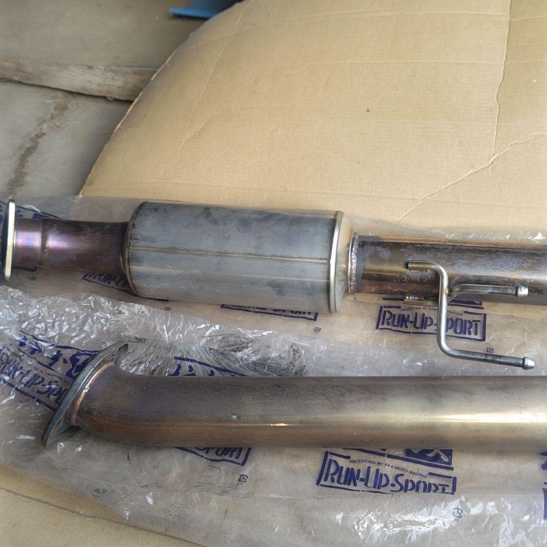 柿本改fk8ステンレスデュアルマフラー ブルーグラデーション