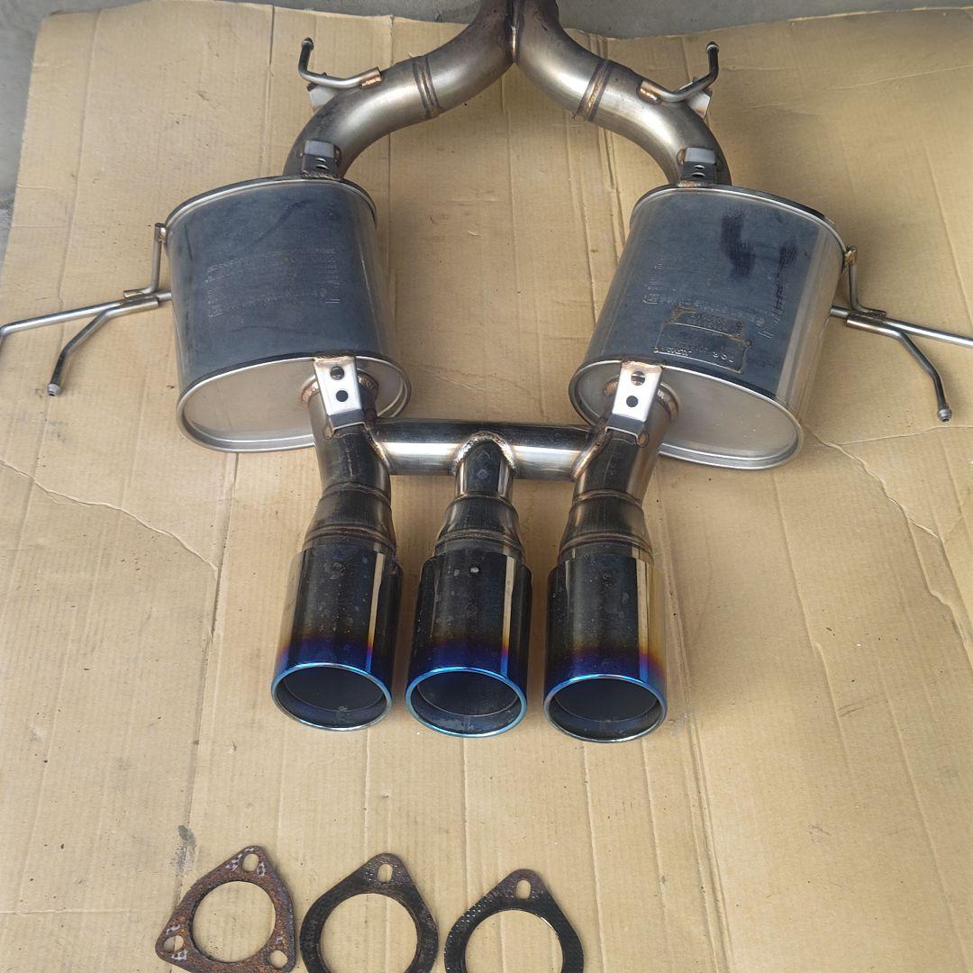 柿本改fk8ステンレスデュアルマフラー ブルーグラデーション