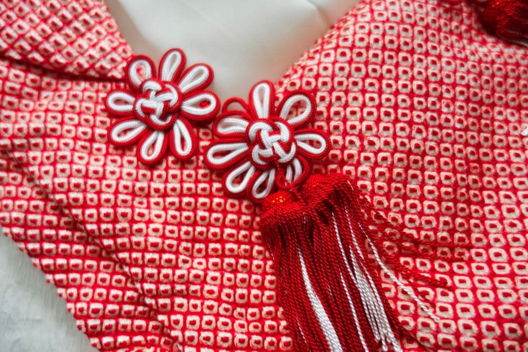 正絹　総絞り被布　七五三　お雛祭りなど