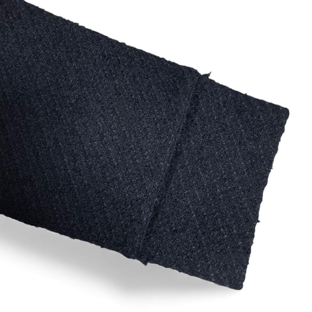 ラウンジドレス 金ボタン ツイードノーカラージャケット ブラック オーバーサイズ