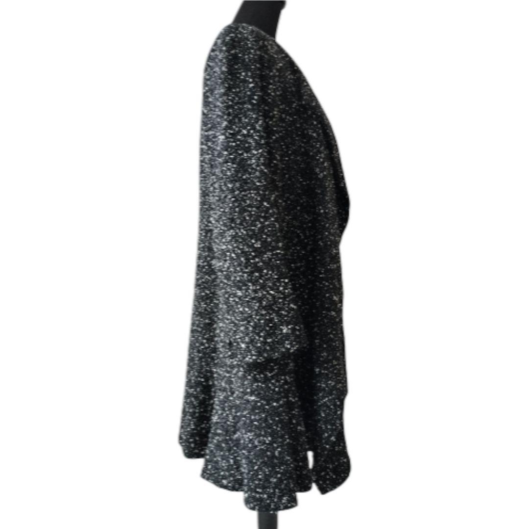 エドワードアシュールパリ　ツイードドレープロングコート　元シャネルデザイナー