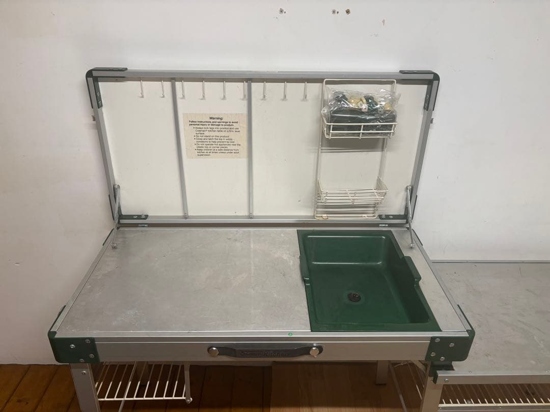 Coleman コールマン ビンテージ　シンク付き　キッチンテーブル　廃盤品