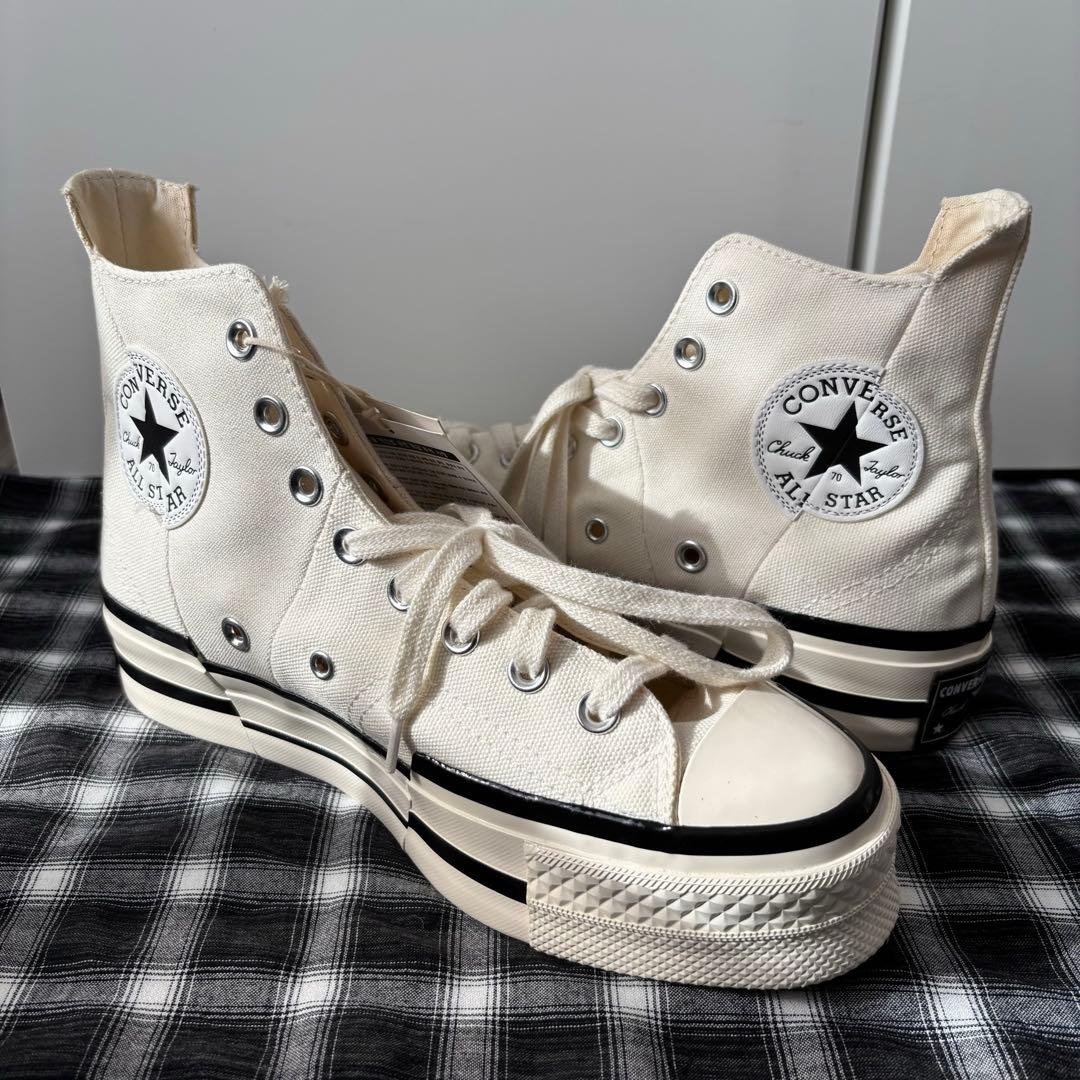 ま*ー様 コンバース CHUCK 70 PLUS HI EGRET スニーカー