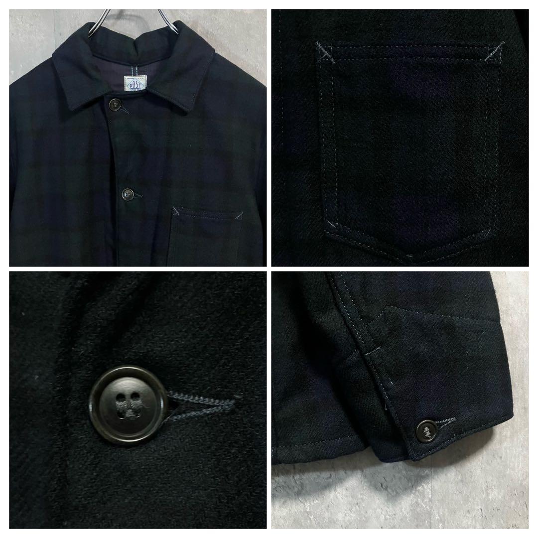 POST O’ALLSカバーオールE-Z RIDERブラックウォッチUSA製S