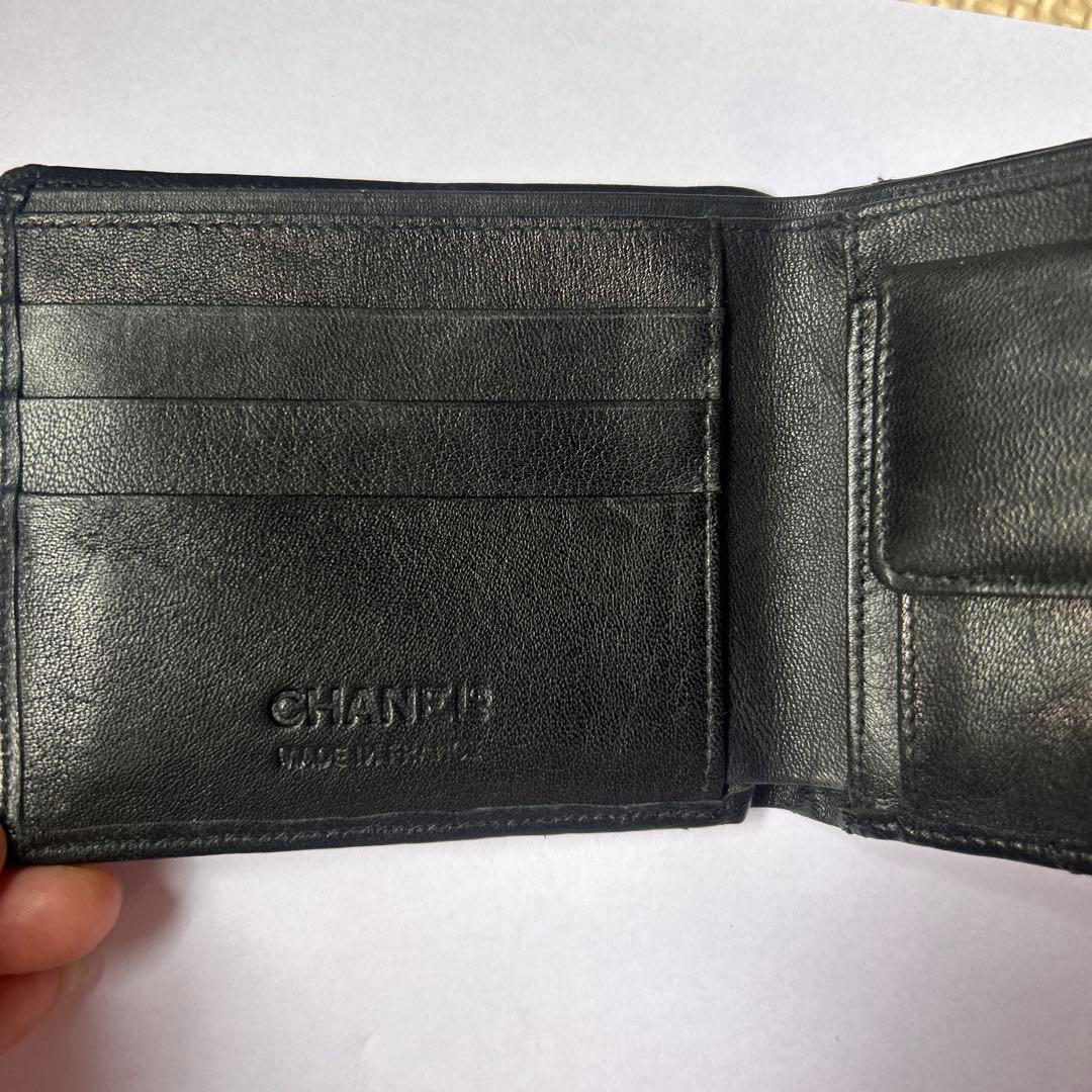 CHANEL ブラック 二つ折り財布