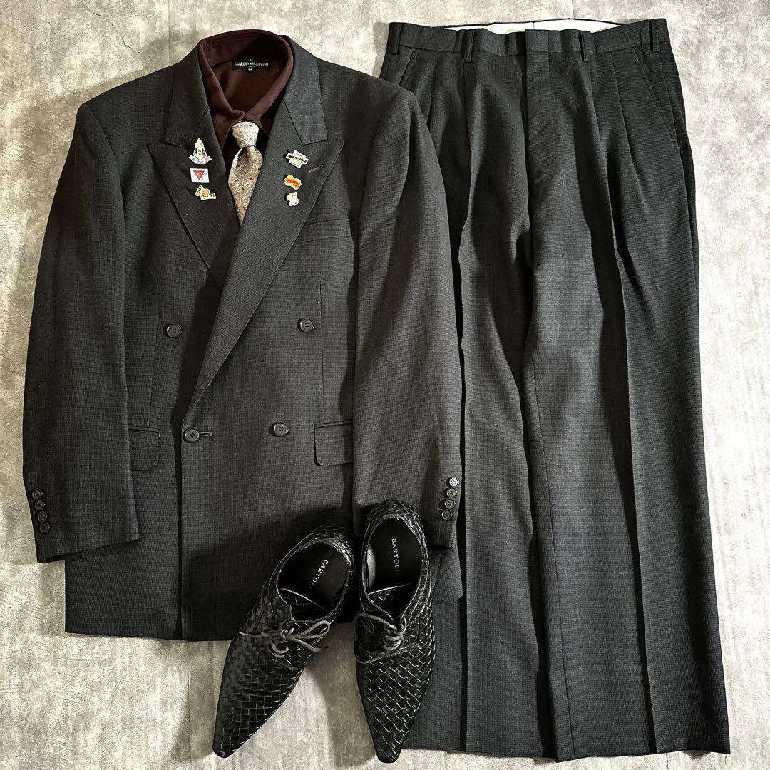 極上ウール デザイナーズダブルブレストスーツ & BVLGARI ネクタイコーデ