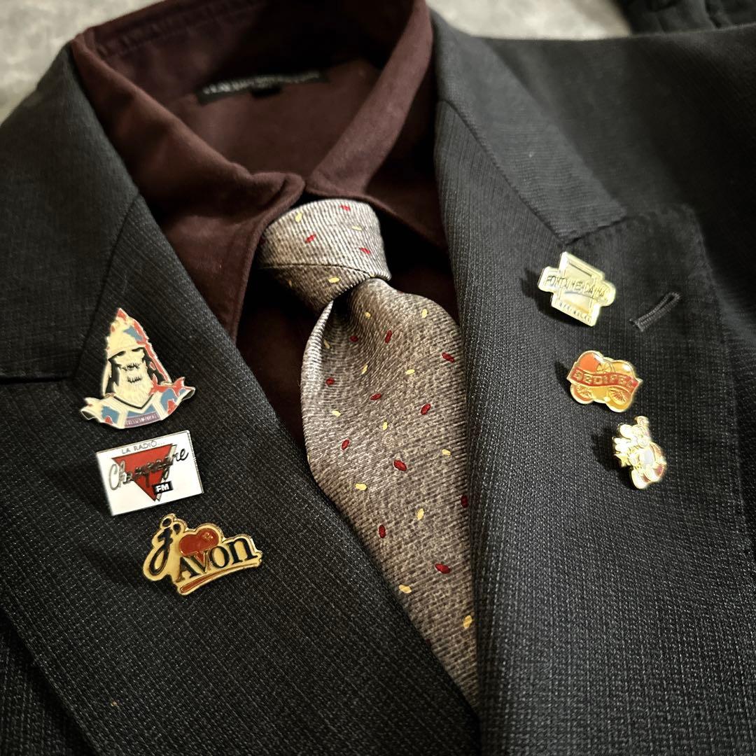 極上ウール デザイナーズダブルブレストスーツ & BVLGARI ネクタイコーデ