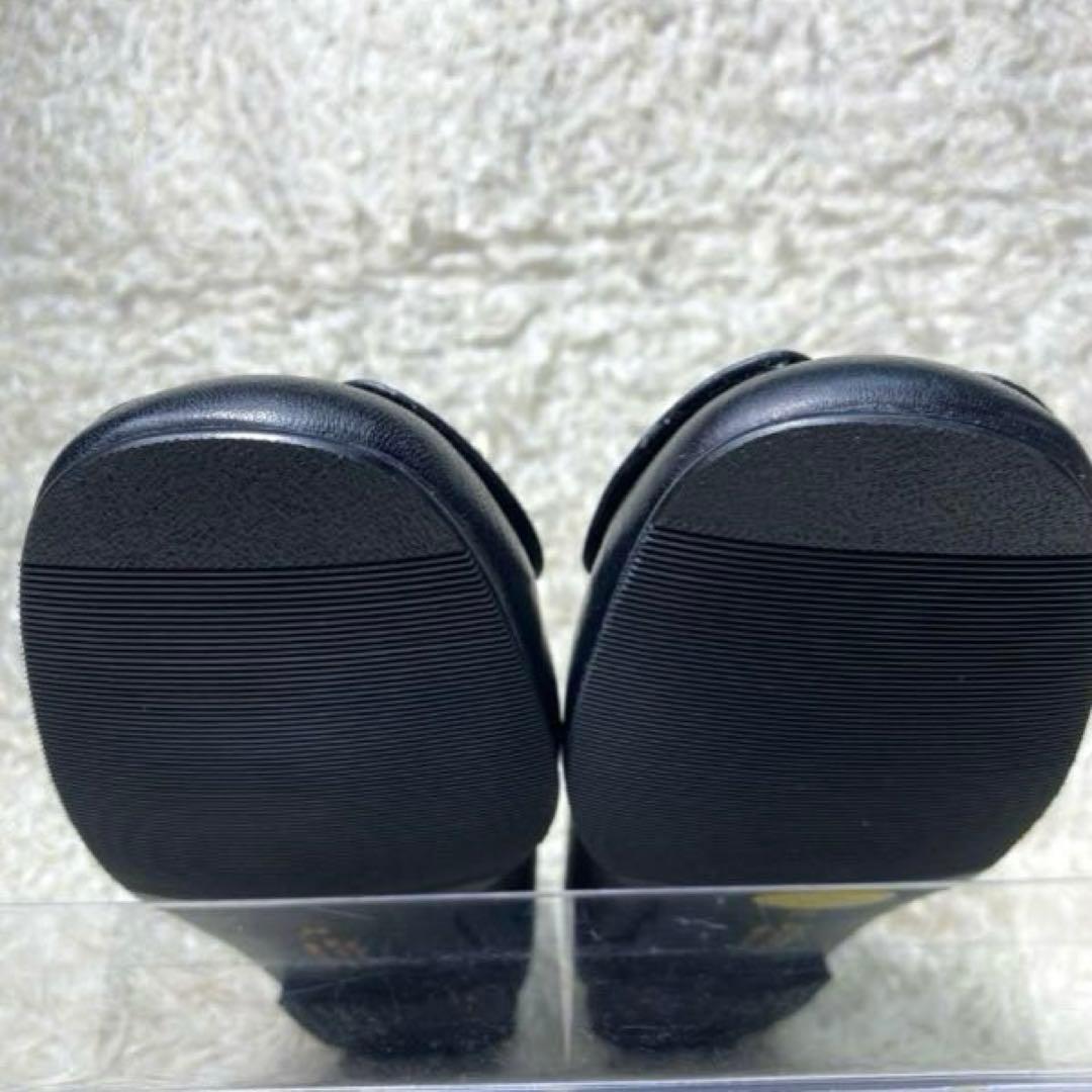 『未使用』MIHAMA ミハマ カッターシューズ リボン フラット パンプス　黒