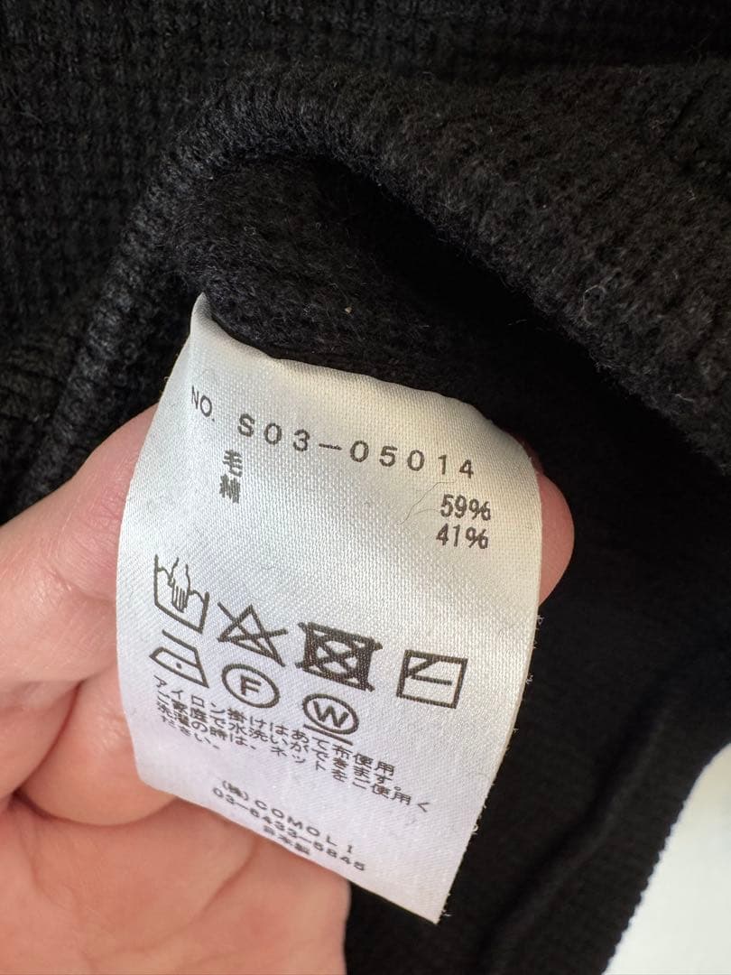 COMOLI ワッフルサーマル　ロンT