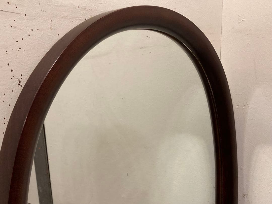 ヴィンテージ 柳宗理デザイン 秋田木工 ウォールミラー 曲木 小判型 大サイズ