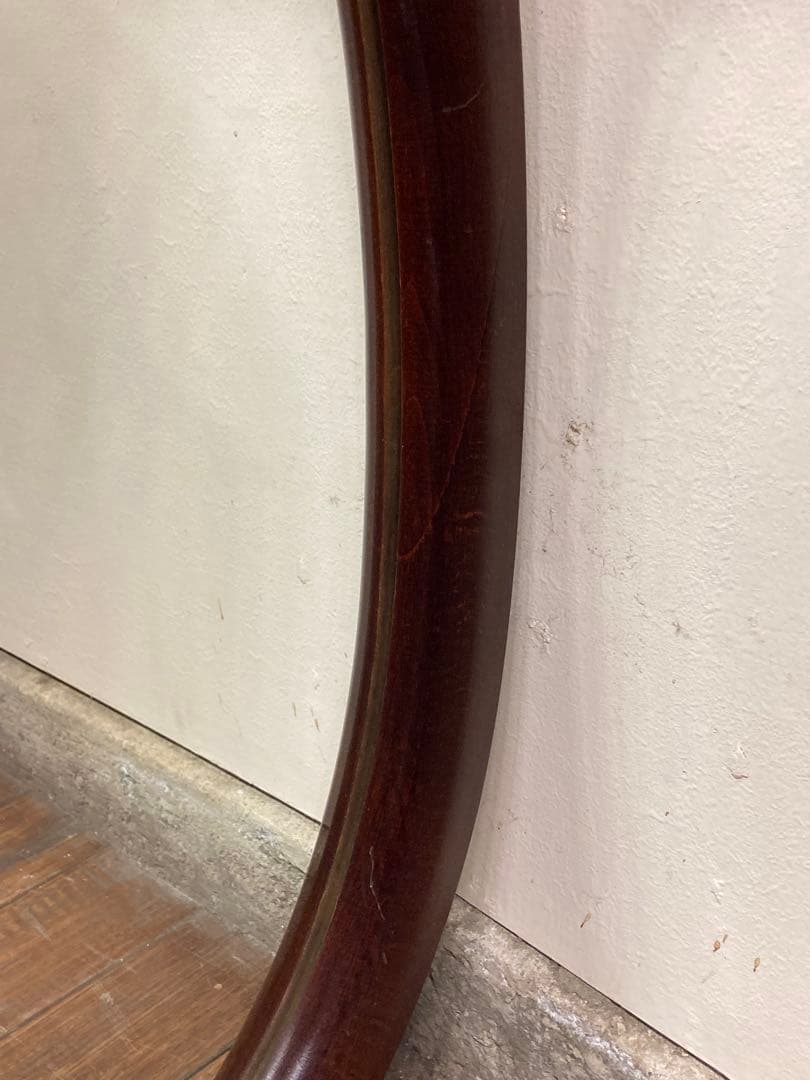 ヴィンテージ 柳宗理デザイン 秋田木工 ウォールミラー 曲木 小判型 大サイズ