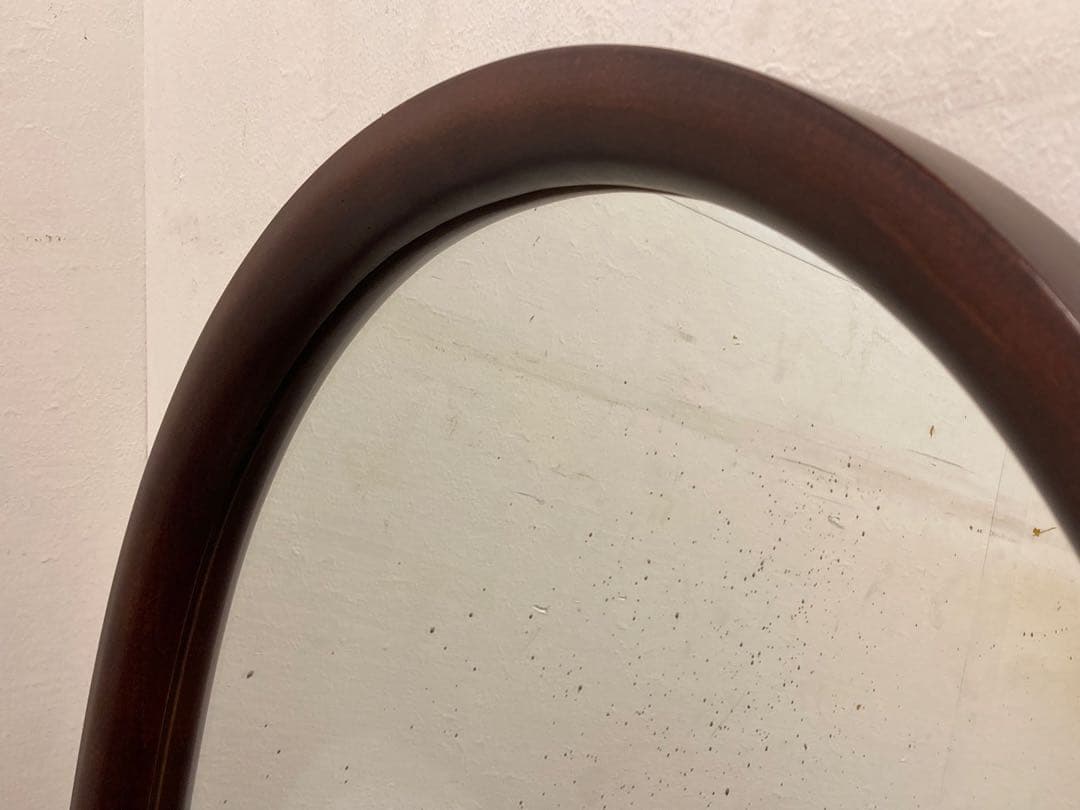 ヴィンテージ 柳宗理デザイン 秋田木工 ウォールミラー 曲木 小判型 大サイズ