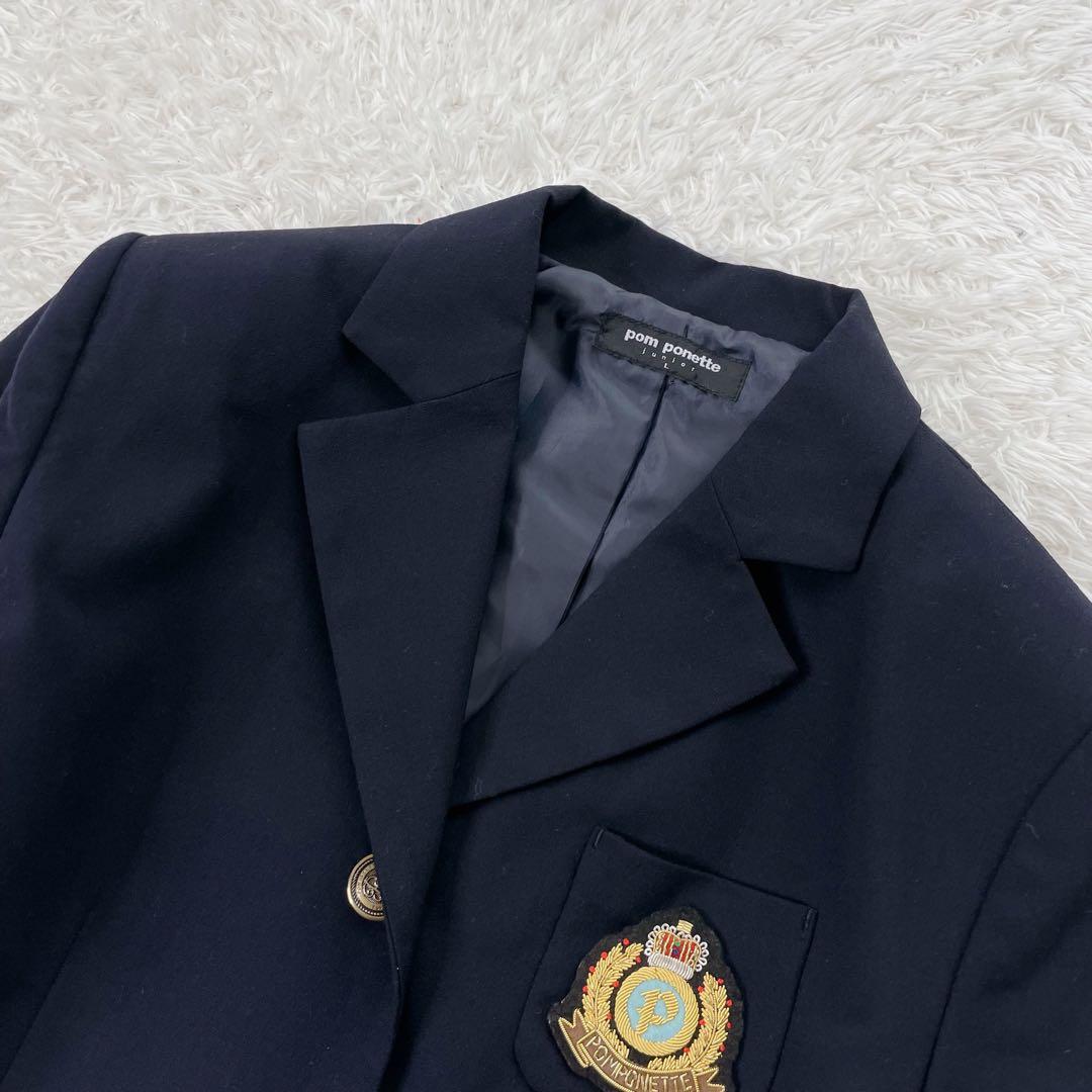 pom ponette 卒服　ブレザースカートセット　エンブレム 刺繍 160