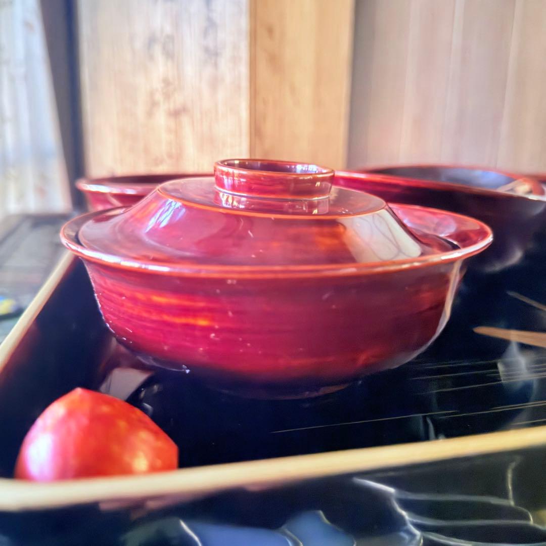 2215様感謝‼️感謝特別価格‼️超絶JAPAN蒔絵あけぼの❌黒蒔絵茶懐石吸物椀5客