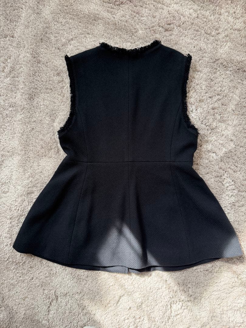 ［美品］green label relaxing バスケットペプラムジレ