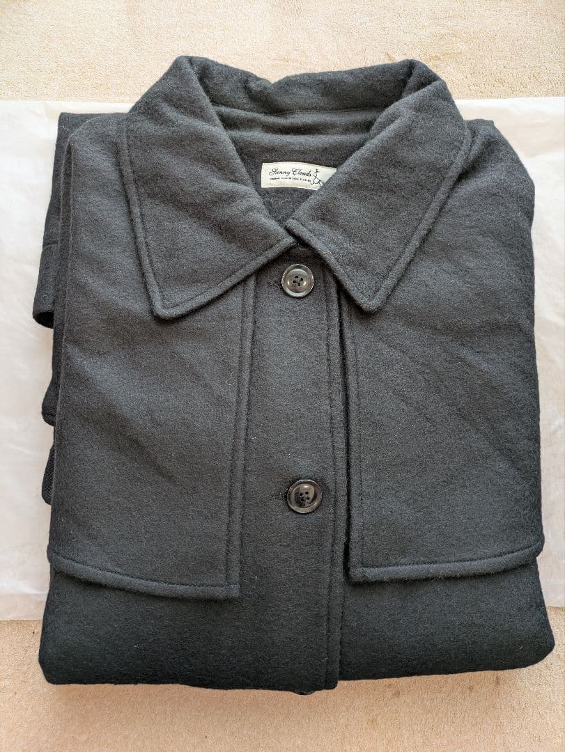 【未使用】サニークラウズ・ 3L・魔女のケープ付きコート・ブラック・フェリシモ