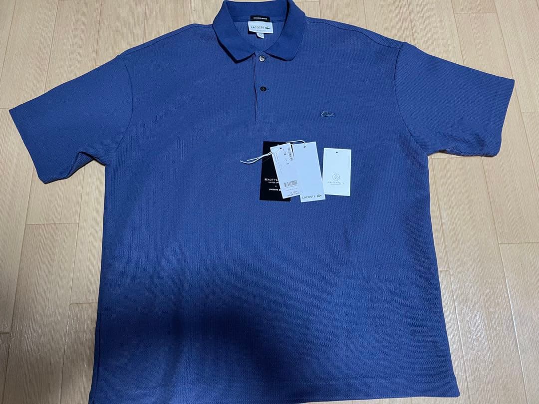 ラコステ BEAUTY＆YOUTH 1トーンポロシャツ XL 別注 ライラック