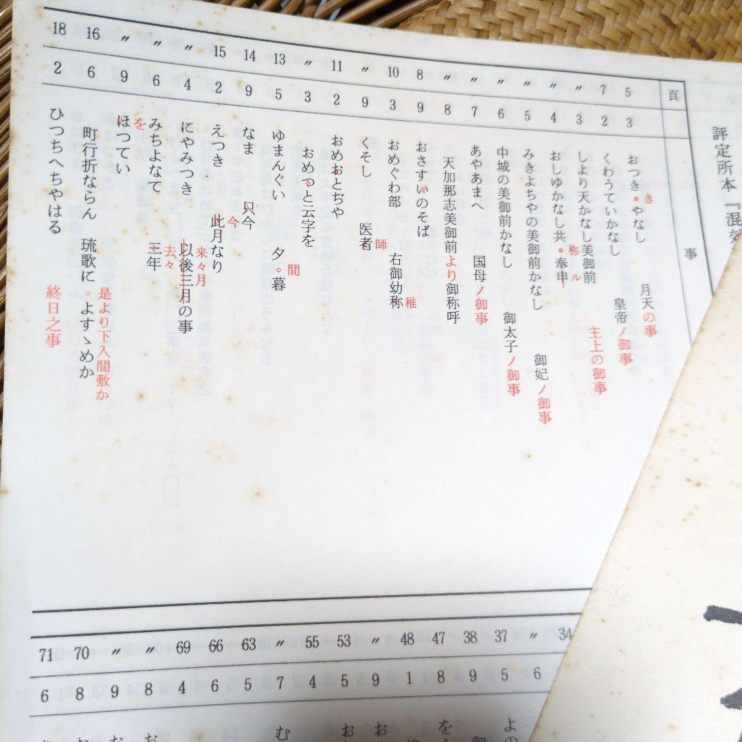 混効騒集 学習資料