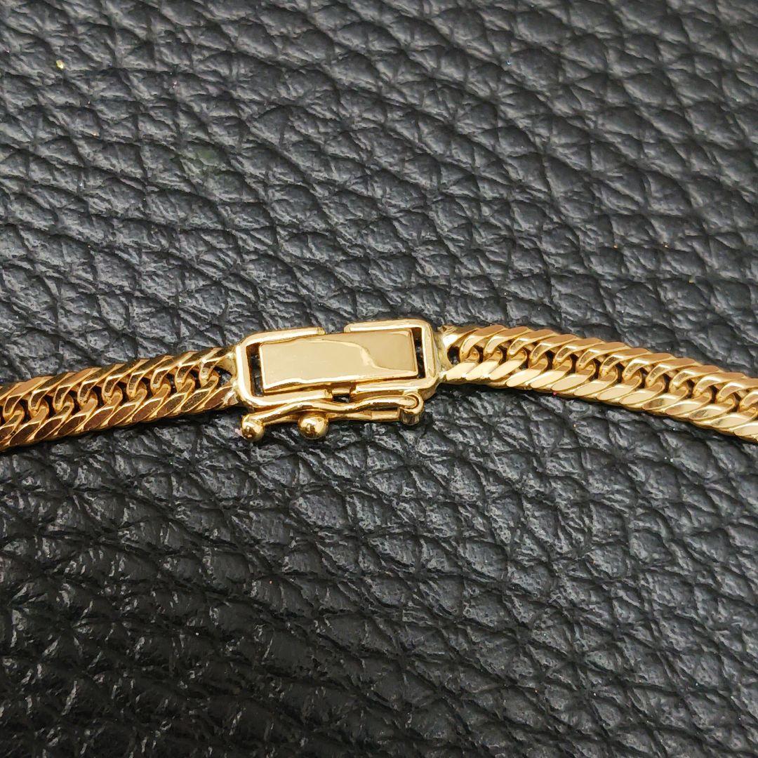 (B120806) K18 YG 喜平8面Winカット アンクレット