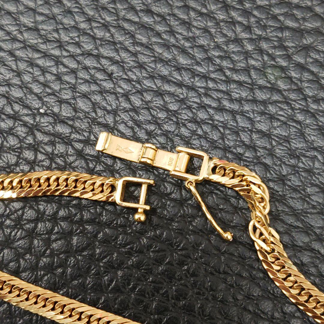 (B120806) K18 YG 喜平8面Winカット アンクレット