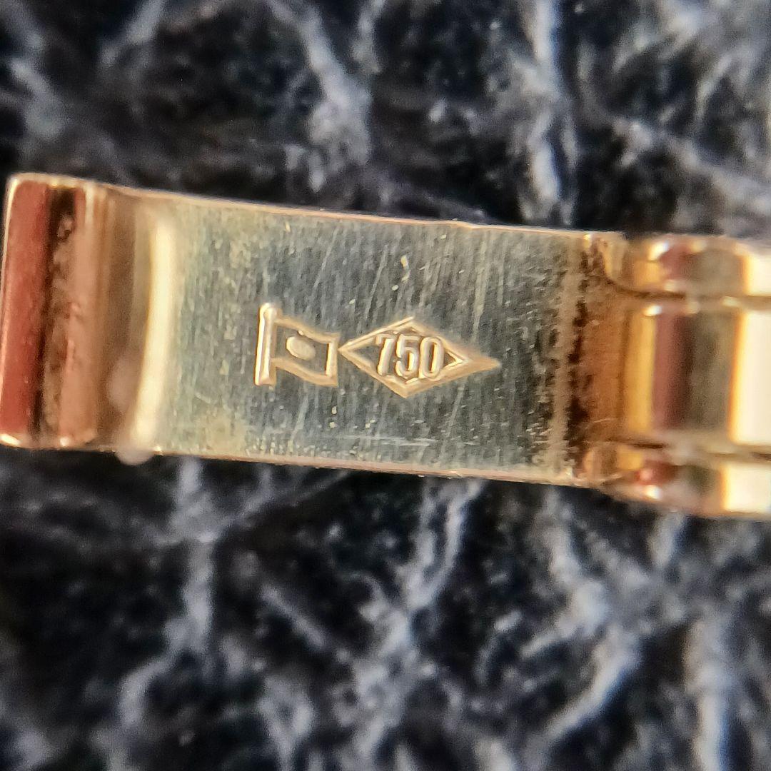 (B120806) K18 YG 喜平8面Winカット アンクレット