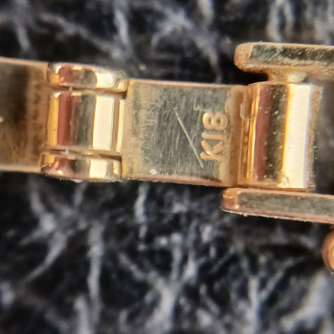 (B120806) K18 YG 喜平8面Winカット アンクレット