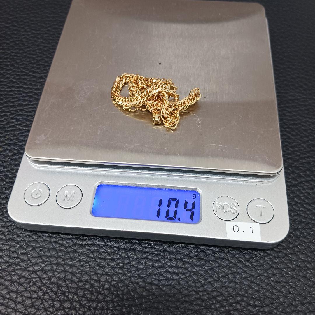 (B120806) K18 YG 喜平8面Winカット アンクレット