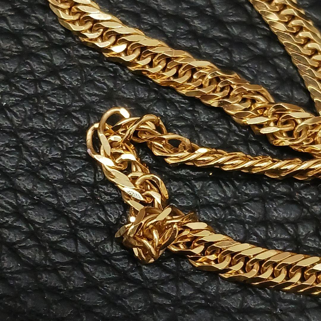 (B120806) K18 YG 喜平8面Winカット アンクレット