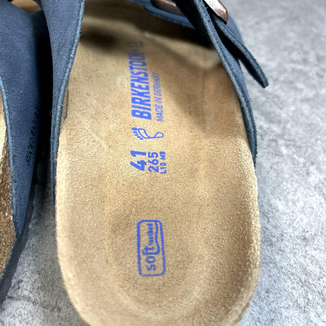 ほぼ新品【BIRKEN STOCK】チューリッヒ/コンフォートサンダル/ネイビー