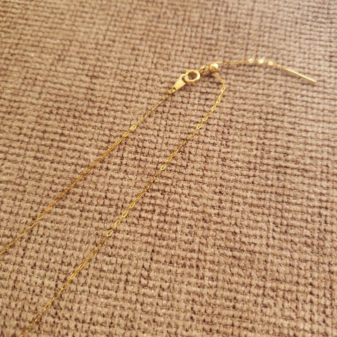 K18スルーピン小豆80㎝ロングチェーンネックレス