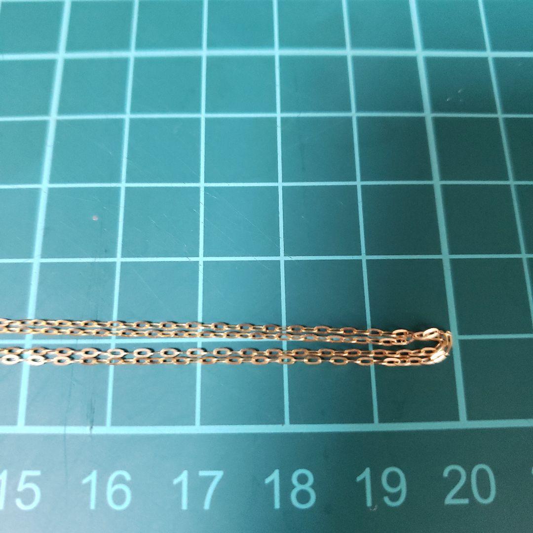 K18スルーピン小豆80㎝ロングチェーンネックレス